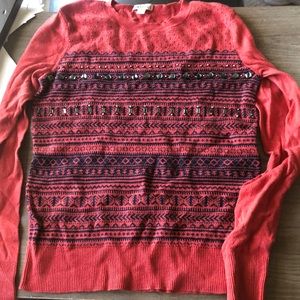 Red Jeweled Sweater